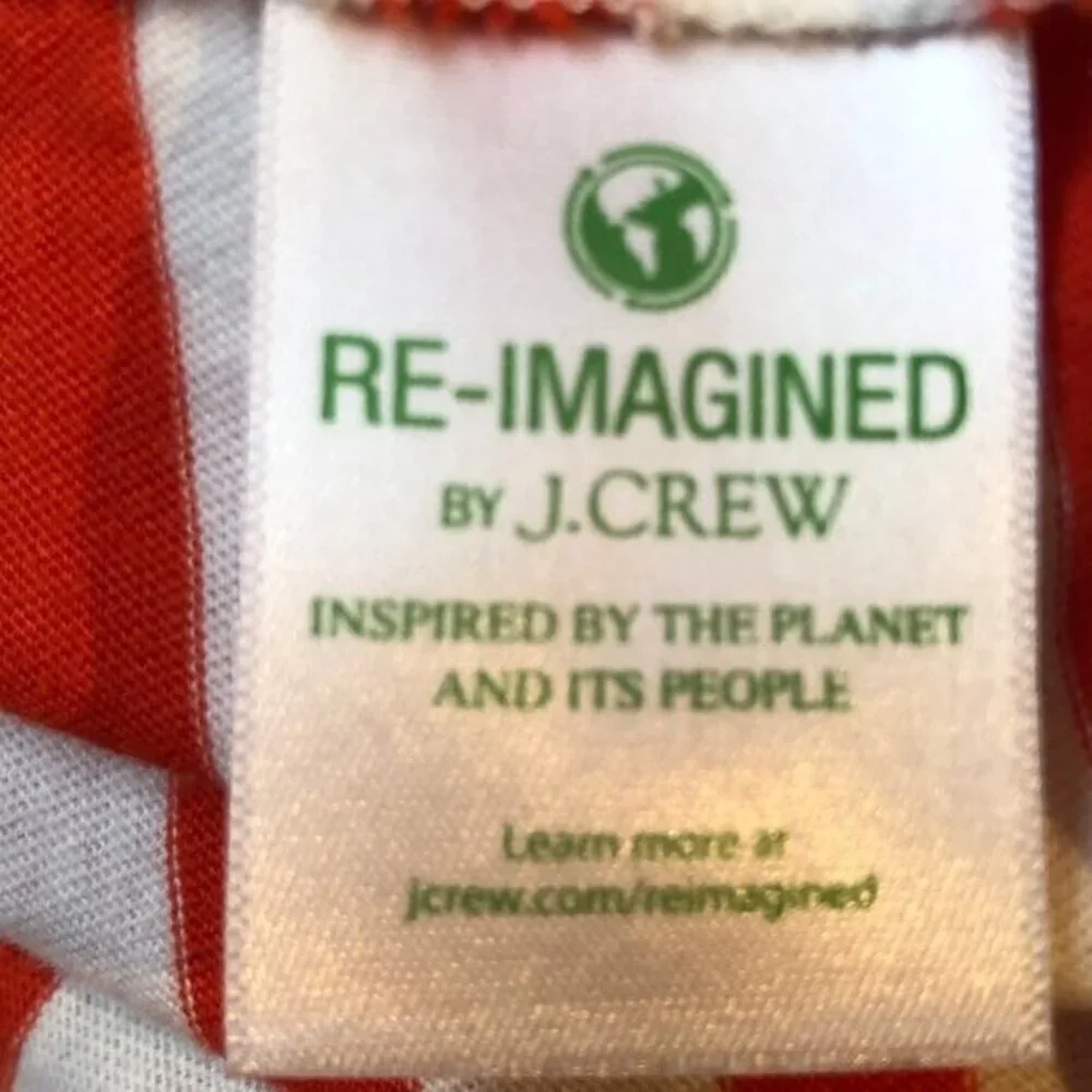 Re-Imagined by J. Crew striped short-sleeve t-shirt dress sz S